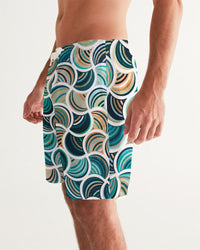 Men's Mosaic Print Swim Trunks with UPF 50+ 7"