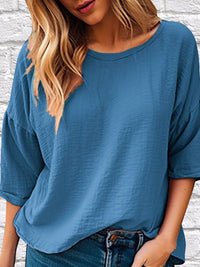 Women’s Relaxed Fit 3/4 Sleeve Top – Casual Comfort in 4 Colors