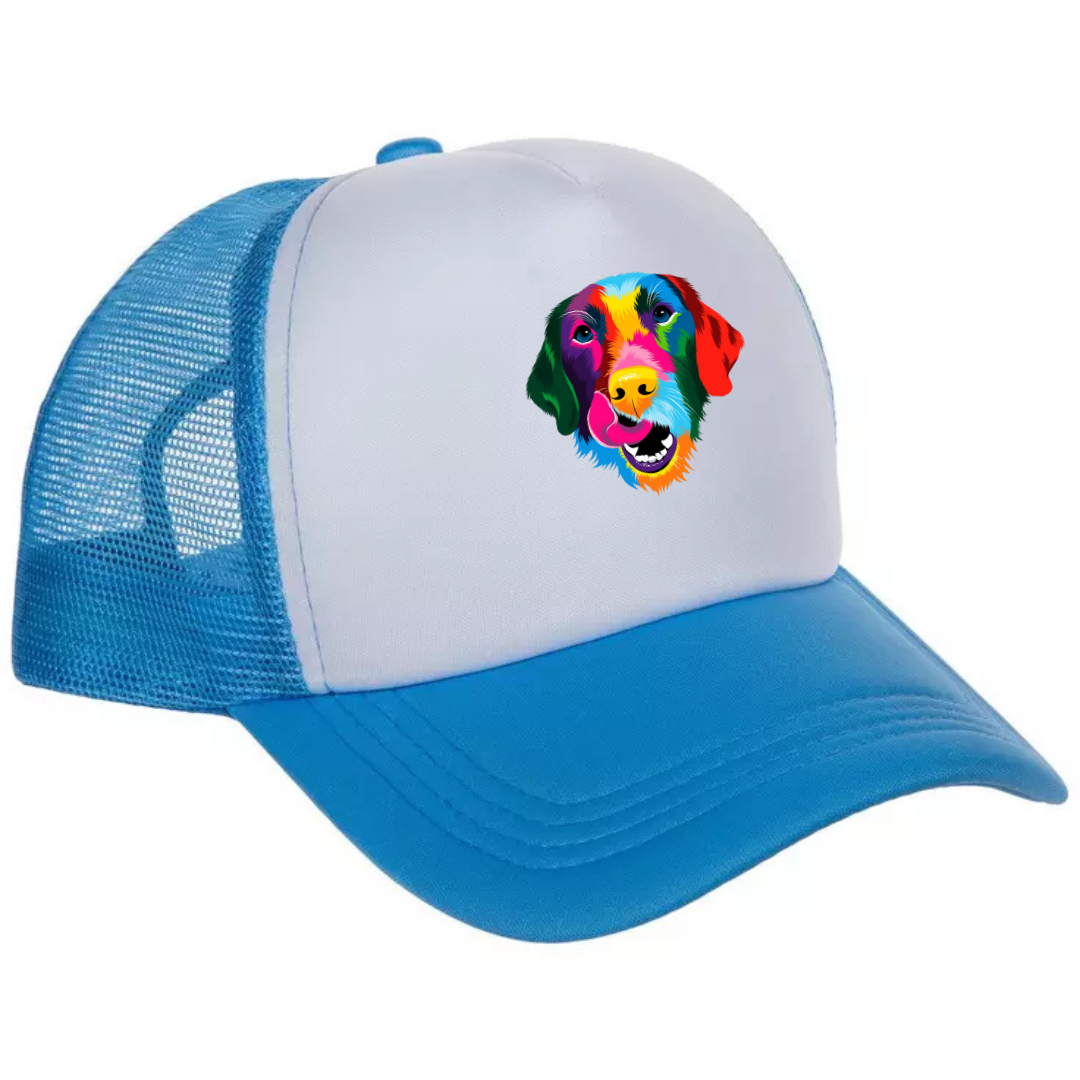 Abstract Silly Lab Trucker Hat - Customizable