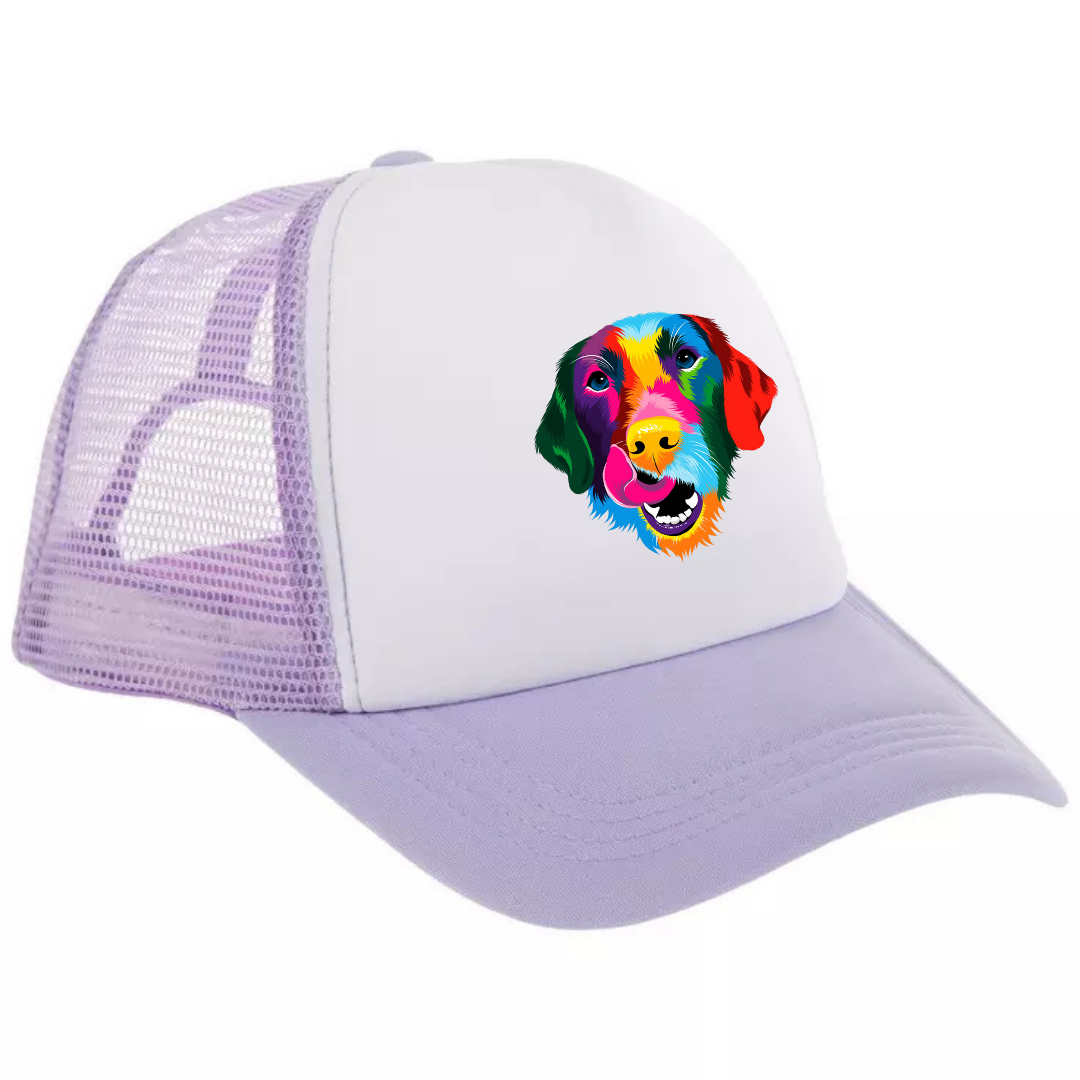 Abstract Silly Lab Trucker Hat - Customizable