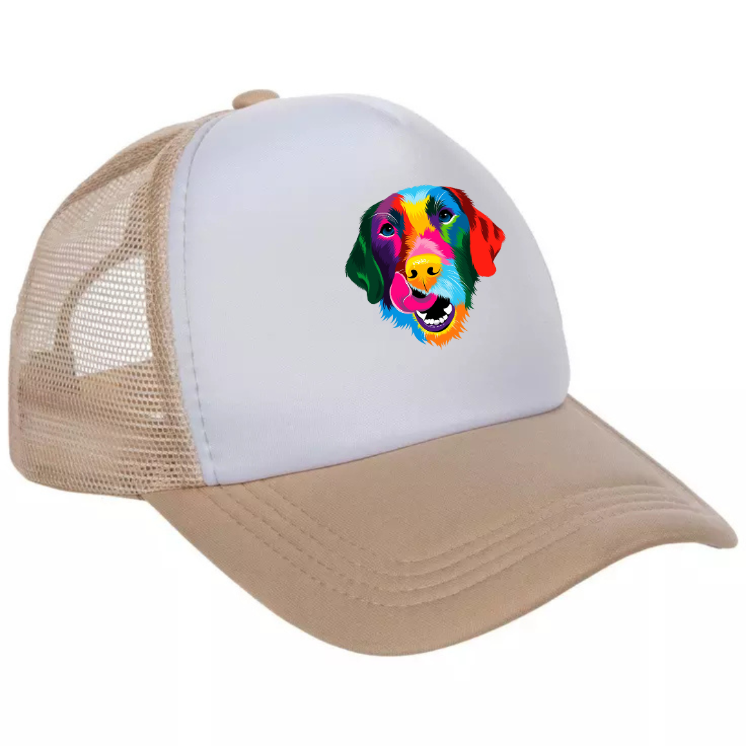 Abstract Silly Lab Trucker Hat - Customizable