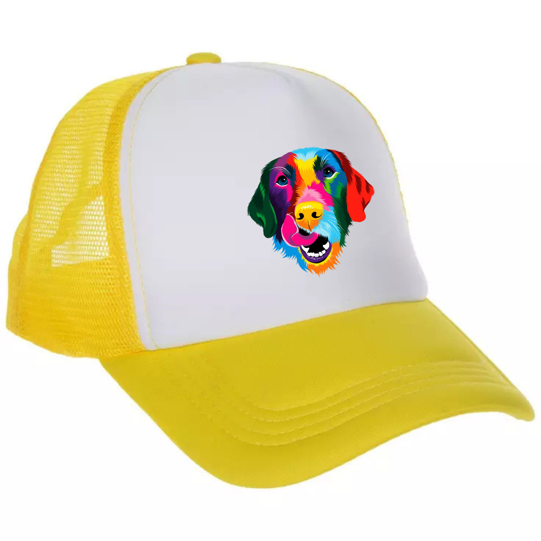 Abstract Silly Lab Trucker Hat - Customizable