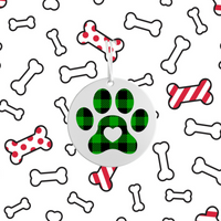 Customizable Buffalo Paw Print Ornament