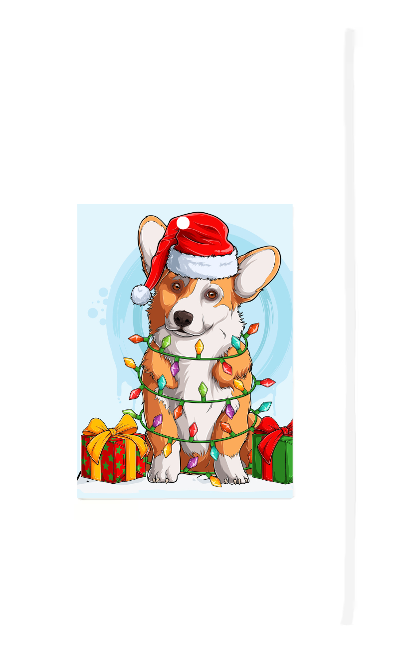 Festive Corgi Christmas Air Freshener - Customizable