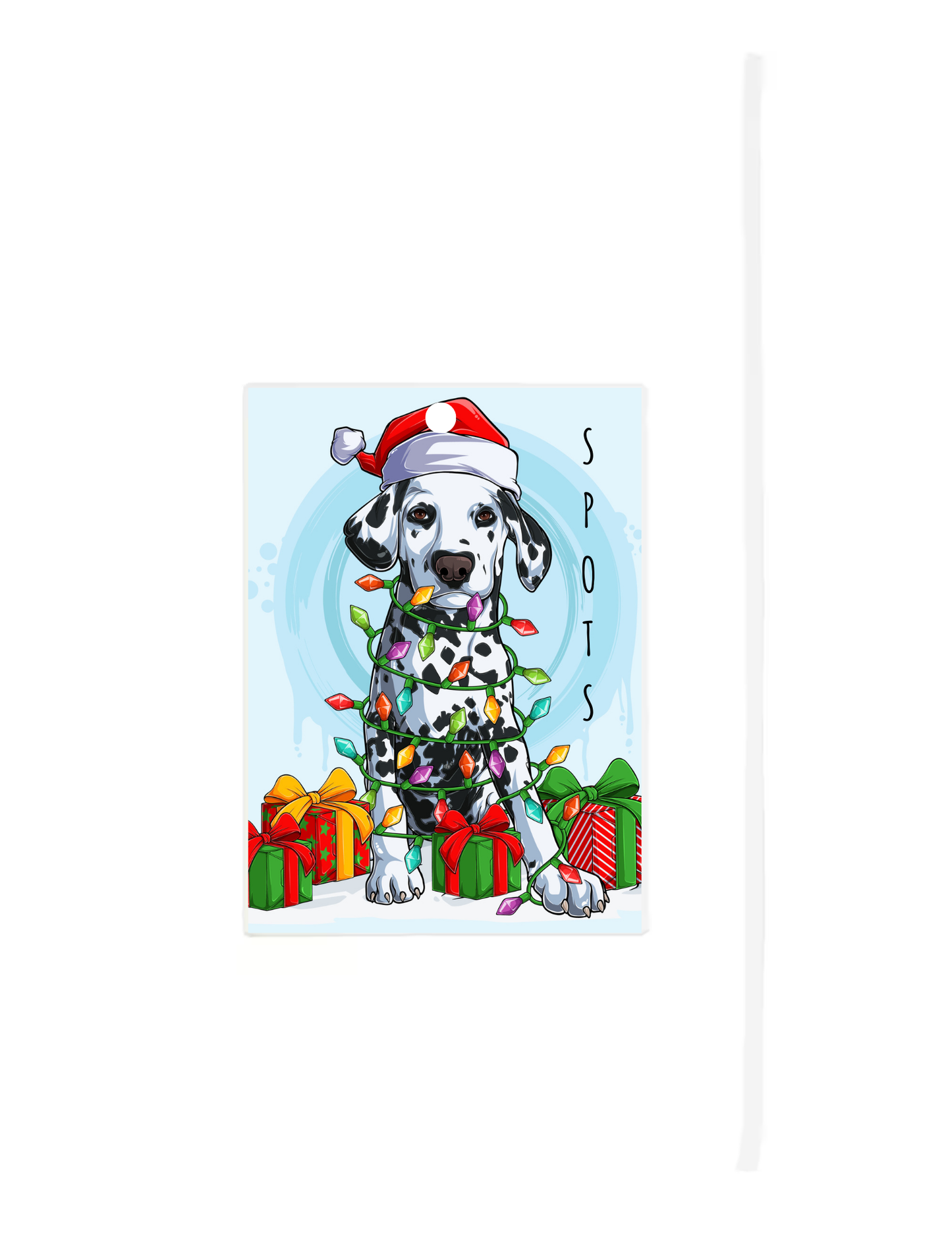 Festive Dalmatian Christmas Air Freshener – Customizable