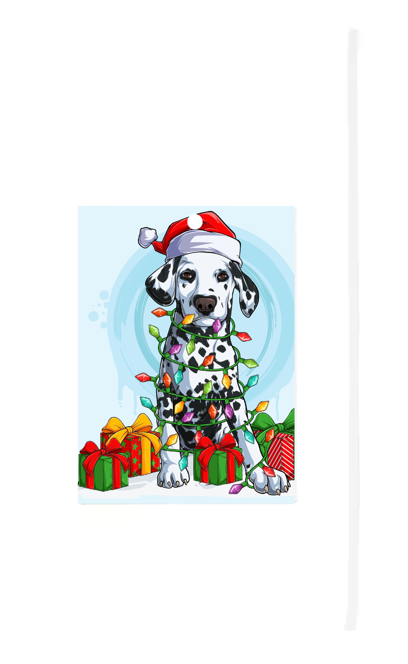 Festive Dalmatian Christmas Air Freshener – Customizable