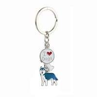 Dog Breed Keychain - 26 Styles | Silver-Plated Animal KeyRing