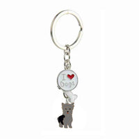 Dog Breed Keychain - 26 Styles | Silver-Plated Animal KeyRing