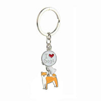 Dog Breed Keychain - 26 Styles | Silver-Plated Animal KeyRing