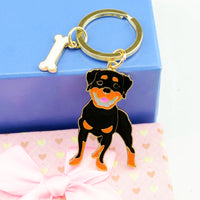 Dog Pendant Keychain - Silver-Plated Zinc Alloy Charm