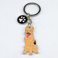 Dog Pendant Keychain - Silver-Plated Zinc Alloy Charm