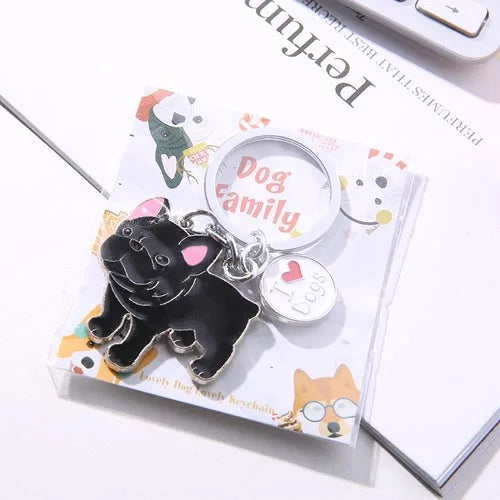 Dog Pendant Keychain - Silver-Plated Zinc Alloy Charm