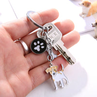 Dog Breed Keychain - 26 Styles | Silver-Plated Animal KeyRing