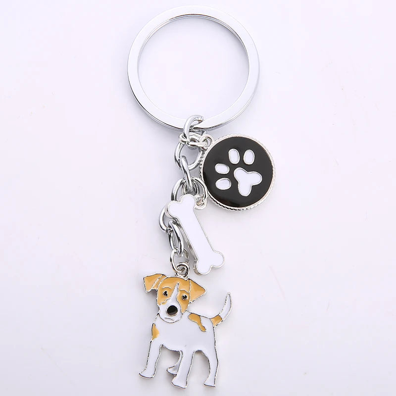 Dog Breed Keychain - 26 Styles | Silver-Plated Animal KeyRing