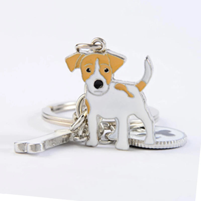 Dog Breed Keychain - 26 Styles | Silver-Plated Animal KeyRing