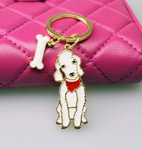 Dog Pendant Keychain - Silver-Plated Zinc Alloy Charm