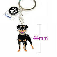 Dog Pendant Keychain - Silver-Plated Zinc Alloy Charm