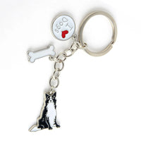 Dog Breed Keychain - 26 Styles | Silver-Plated Animal KeyRing