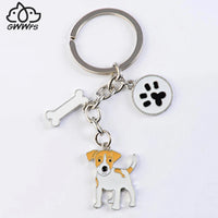 Dog Breed Keychain - 26 Styles | Silver-Plated Animal KeyRing