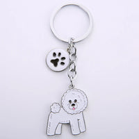 Dog Pendant Keychain - Silver-Plated Zinc Alloy Charm