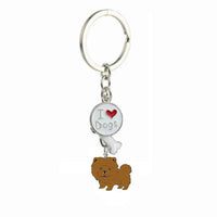 Dog Breed Keychain - 26 Styles | Silver-Plated Animal KeyRing