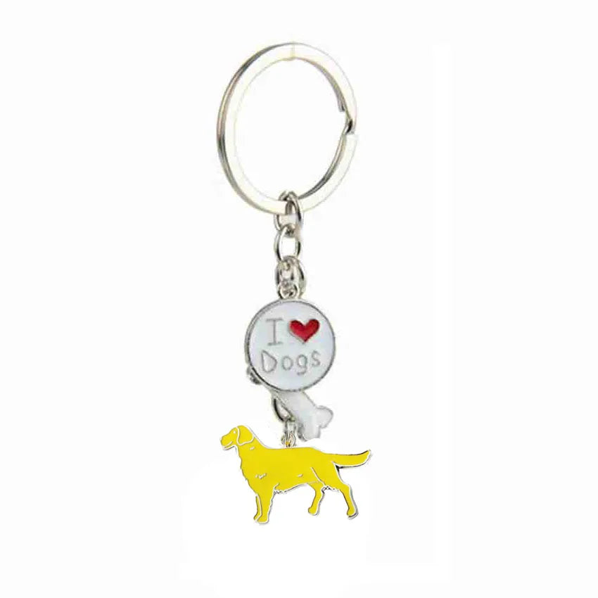 Dog Breed Keychain - 26 Styles | Silver-Plated Animal KeyRing