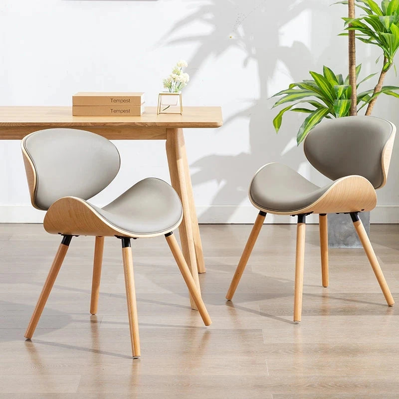 Neoclassical Dining Chair – Modern Leather & Wood Design with Customizable Options