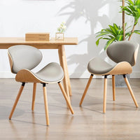 Neoclassical Dining Chair – Modern Leather & Wood Design with Customizable Options