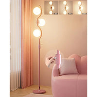 Dimmable 3-Globe Floor Lamp with Adjustable Brightness - Available in Black, Gold, and Pink