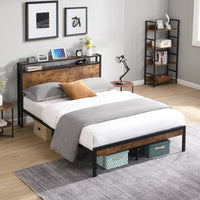 Metal Platform Bed Frame with USB Port