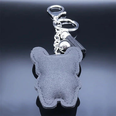 French Bulldog Crystal Keychain - Sparkling Dog Bag Accessory