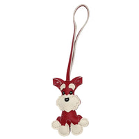 Cute PU Leather Puppy Keychain - Cartoon Dog Bag Pendant