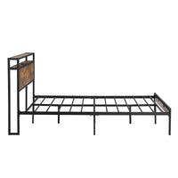 Metal Platform Bed Frame with USB Port