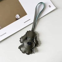 Cute PU Leather Puppy Keychain - Cartoon Dog Bag Pendant