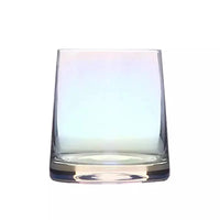 Hand-Blown Crystal Lowball Glass - Colorful Old Fashioned Tumblers for Cocktails