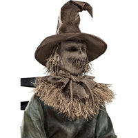 4.5ft Sitting Scarecrow Halloween Prop – Spooky Candy Holder for Yard or Indoor Decor