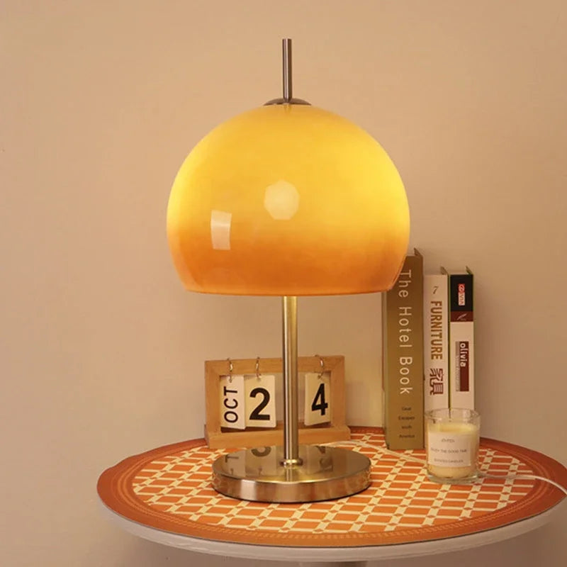 Retro Modern Floor Lamp with Orange Globe Shade - Chrome Finish, Sleek Design