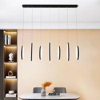 Modern Adjustable LED Pendant Lamp – Geometric Hanging Chandelier with Dimmable Rings