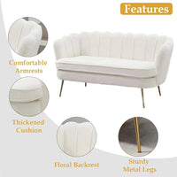 Elegant Scalloped Sofa with Plush Upholstery - Available in Multiple Colors