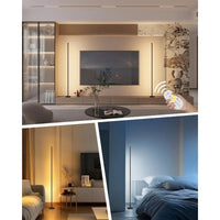 Slim Modern LED Floor Lamp - Minimalist Dimmable Light for Living Room or Bedroom Corner Lighting