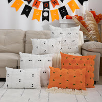 Halloween Ghost or Pumpkin Pillow Cover – Spooky Festive Design