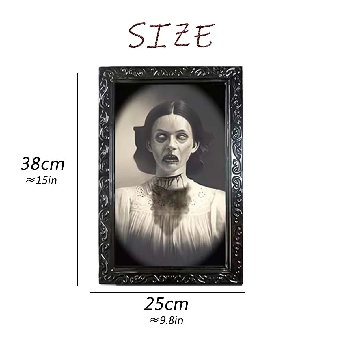 3D Haunted Portraits - Halloween Moving Picture Frames with Changing Faces for Spooky Home & Outdoor Decor