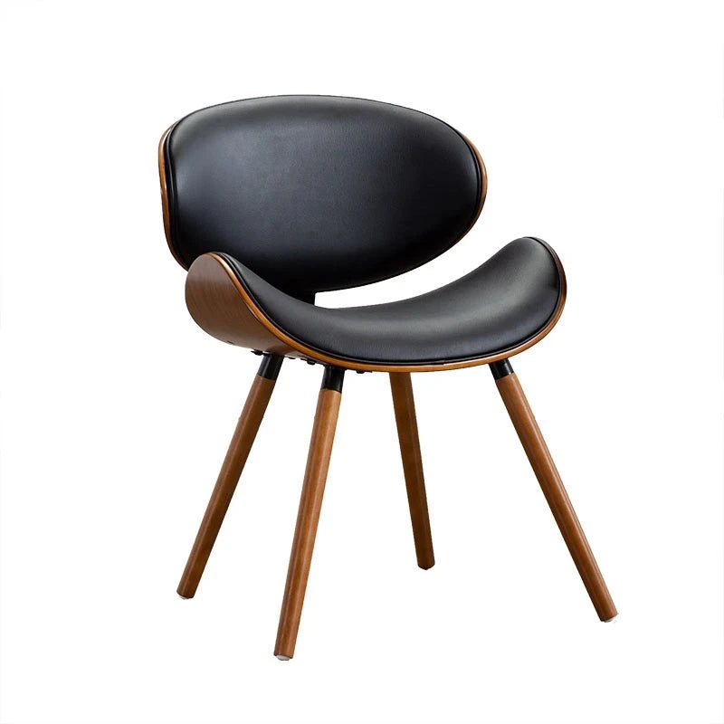 Neoclassical Dining Chair – Modern Leather & Wood Design with Customizable Options