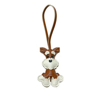 Cute PU Leather Puppy Keychain - Cartoon Dog Bag Pendant