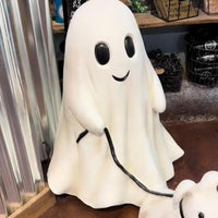 Adorable Ghosts: Boy or Girl Halloween Figurine with Pet