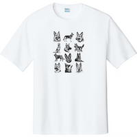 Performance Tee with Stylish German Shepherd Grid Design