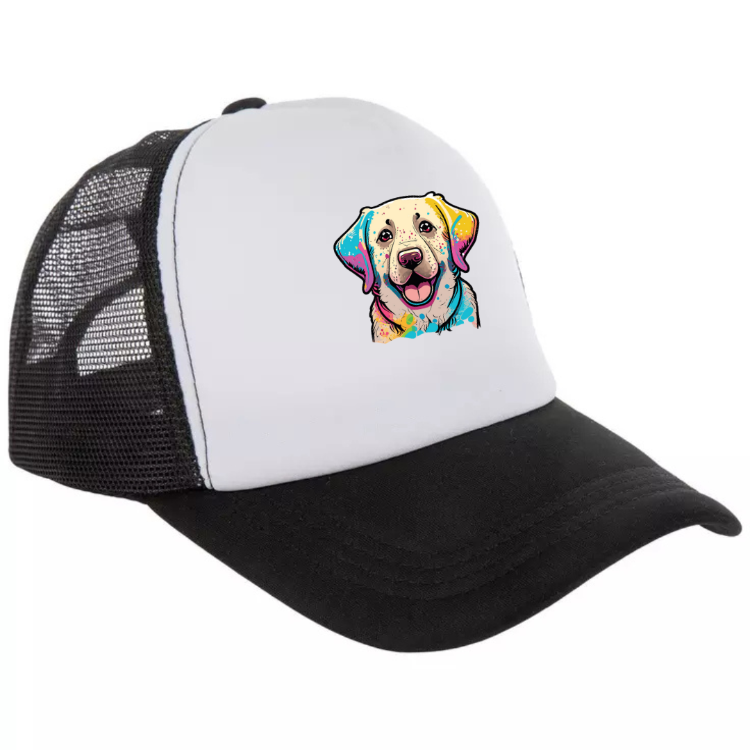 Watercolor Silly Lab Trucker Hat - Customizable