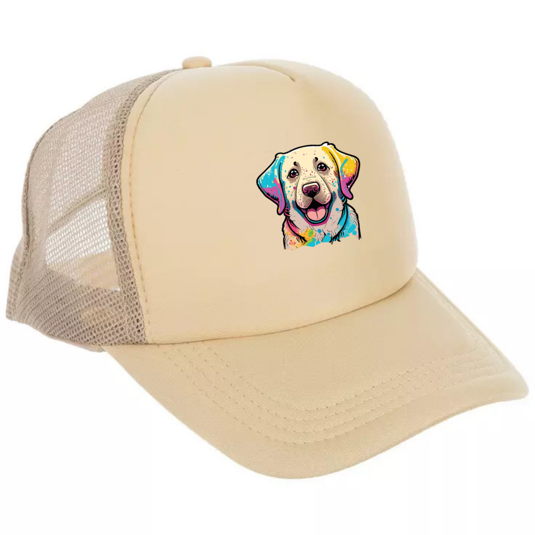 Watercolor Silly Lab Trucker Hat - Customizable