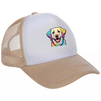 Watercolor Silly Lab Trucker Hat - Customizable