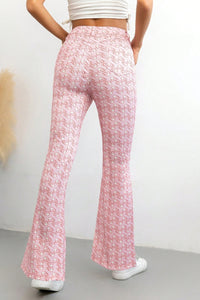 Women's High-Waist Patterned Flare Pants – Multiple Colors